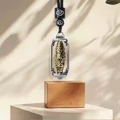 【咒转乾坤 I 诸事顺遂】 永恒旋律 飞黄腾达 新中式国风复古真言路路通 小众设计高级感毛衣链轻奢日常百搭好运 合金 项链 男款