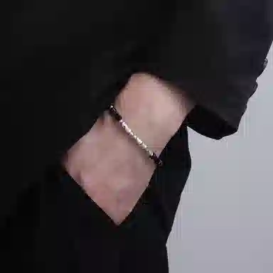 【999足银 I 节节高升】 永恒旋律 学业顺利  新中式国风竹节小众设计高级感手饰男生 大气时尚招财百搭好运 黑曜石 手串 男女同款情侣款