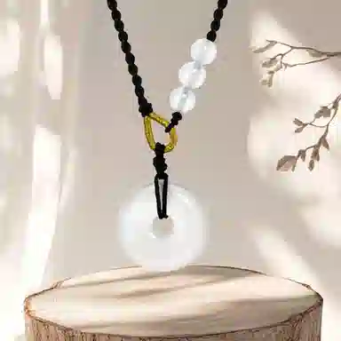 【平安喜乐 I 一帆风顺】 永恒旋律 新中式国风复古小众设计高级感 浪漫精致优雅气质转运招财日常百搭好运 黑曜石 项链 男女同款情侣款