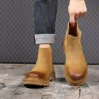 铭意途 时尚百搭 短筒 切尔西靴 男款