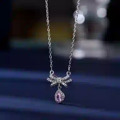 匹克 粉黛配饰饰品镶嵌 经典吊坠首饰 钛钢 项链 女款