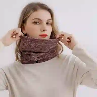 匹克 户外跑步骑行 纯色保暖防风 高弹 加厚 聚酯纤维 护颈 围脖 男女同款情侣款