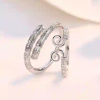 琦珂 纯银紧箍咒至尊宝金箍棒对戒大话西游孙悟空 戒指 男女同款情侣款