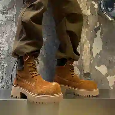 Dounkol Outdoor Thick Sole Yellow Boots