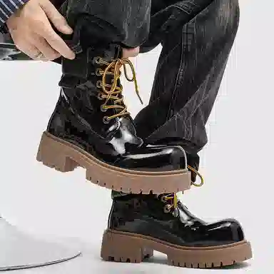 Dounkol Vintage Round Toe Work Boots