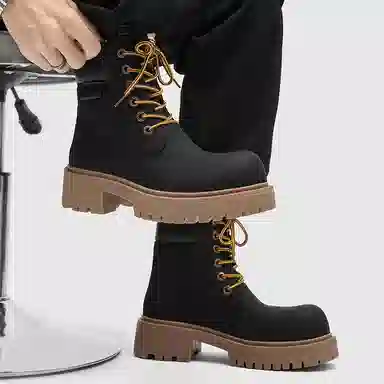 Dounkol Vintage Round Toe Work Boots