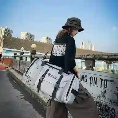 大容量众设计运动休闲 尼龙 书包背包双肩包 男女同款情侣款 黑色/灰色/果绿色