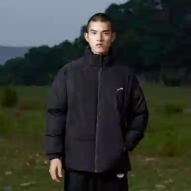 贵人鸟 宽松立领落肩面包棉服 男女同款