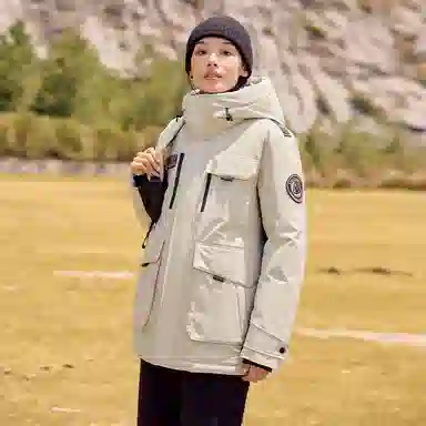 雅鹿 户外极寒运动加厚连帽保暖工装羽绒服 女款