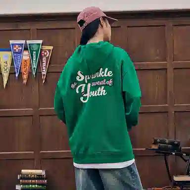 特步 休闲百搭连帽卫衣 女款