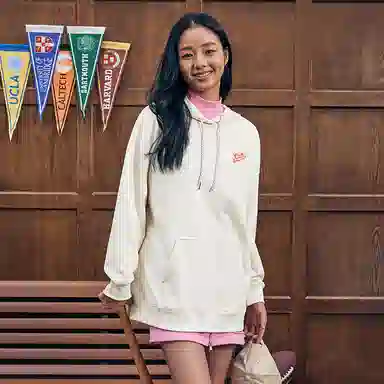 特步 休闲百搭连帽卫衣 女款