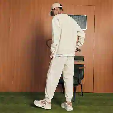 特步 休闲活力长袖针织套装 男女同款