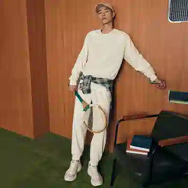 特步 休闲活力长袖针织套装 男女同款