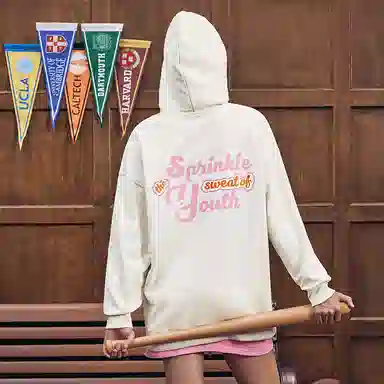 特步 休闲百搭连帽卫衣 女款