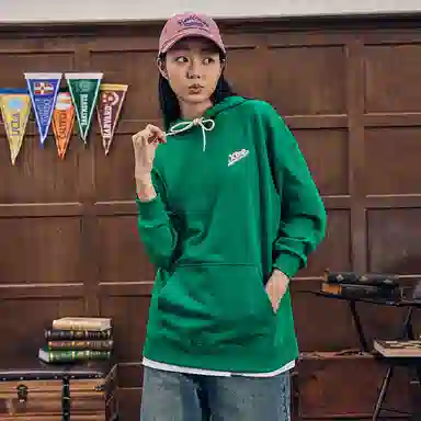 特步 休闲百搭连帽卫衣 女款