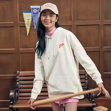 特步 休闲百搭连帽卫衣 女款