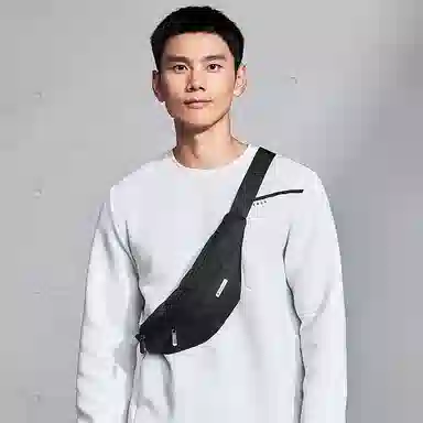 特步  纯色跑步运动轻便便携潮流时尚卡扣单肩包 织物 腰包 常规 男女同款情侣款 多色