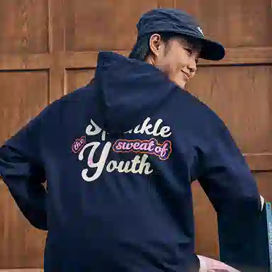 特步 休闲百搭连帽卫衣 女款