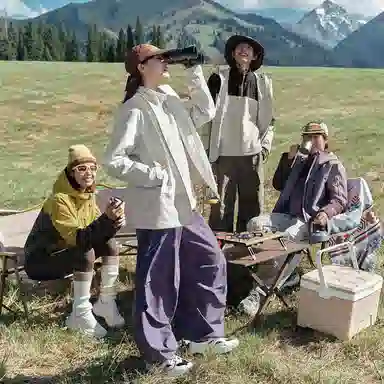 特步  羽翼 摇粒三合一可拆卸 简约工装风防风户外时尚情侣外套 防水冲锋衣  男女同款 暗夜紫