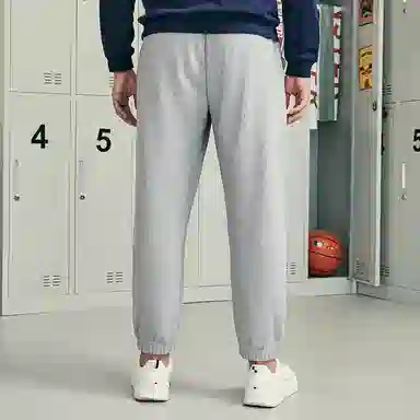 特步 休闲宽松百搭针织长裤 男