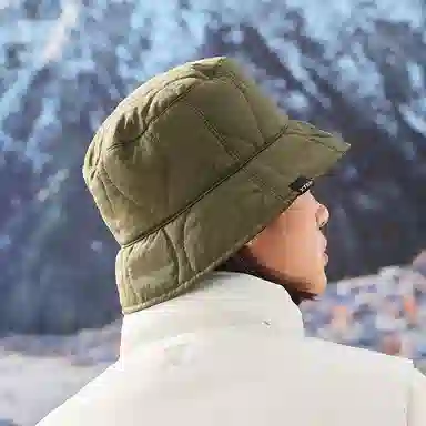 特步 秋冬保暖纯色潮流百搭简约 锦纶 渔夫帽 男女同款情侣款 军绿