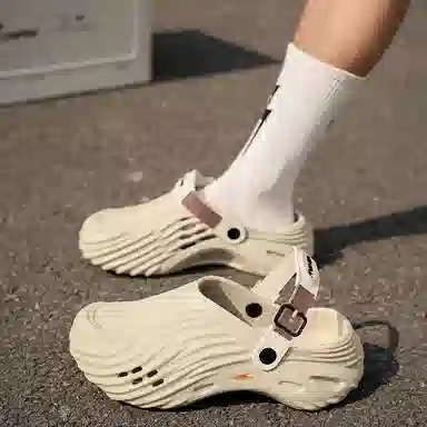 金莱克 时尚简约气质 防臭防滑包头拖鞋 男女同款