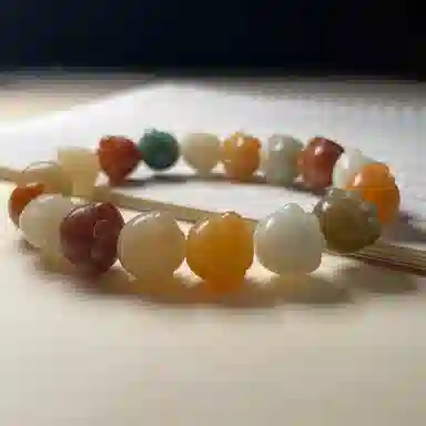 钵提 小清新雕刻猫咪文玩绕指柔饰品可爱炭烧多宝猫爪#好运 菩提根 手串 男女同款情侣款