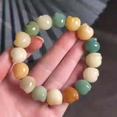 钵提 小清新雕刻猫咪文玩绕指柔饰品可爱炭烧多宝猫爪#好运 菩提根 手串 男女同款情侣款