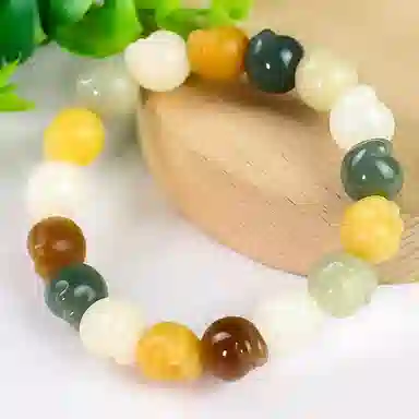 钵提 小清新雕刻猫咪文玩绕指柔饰品可爱炭烧多宝猫爪#好运 菩提根 手串 男女同款情侣款