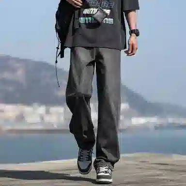 布客行 多风格融合垂坠感显高显瘦直筒长裤牛仔裤 男女同款