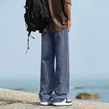 布客行 多风格融合垂坠感显高显瘦直筒长裤牛仔裤 男女同款