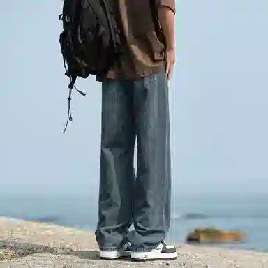 布客行 多风格融合垂坠感显高显瘦直筒长裤牛仔裤 男女同款