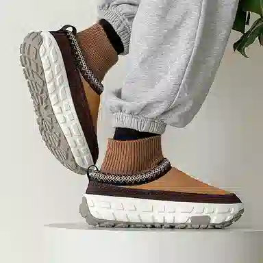 牛反绒 保暖耐磨增高防滑包裹性 通勤百搭 时尚潮流 短筒 雪地靴 男女同款