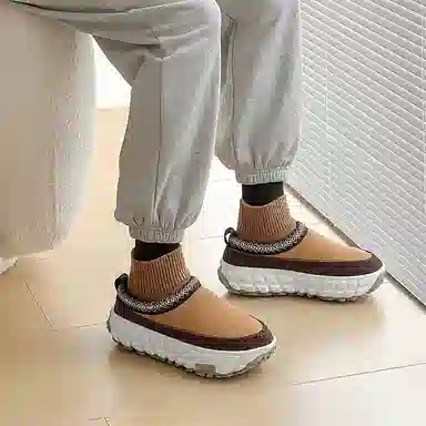 牛反绒 保暖耐磨增高防滑包裹性 通勤百搭 时尚潮流 短筒 雪地靴 男女同款