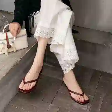 蓉城鞋王 经典时尚 潮流舒适人字拖鞋 女款