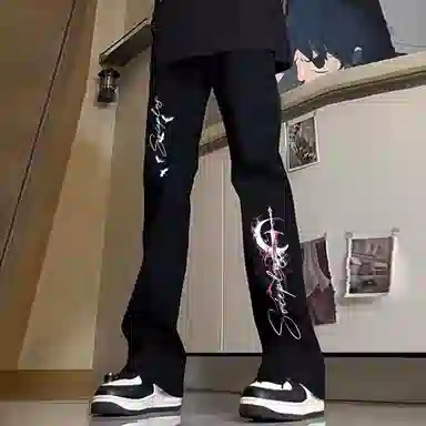 SOIEPLUS Lightning Logo Jeans