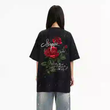 SOIEPLUS Retro Rose Logo T-Shirt