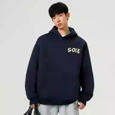 SOIEPLUS Retro Dog Logo Hoodie