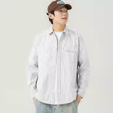WOOD SOON Striped Long Sleeve Shirt