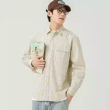 WOOD SOON Striped Long Sleeve Shirt