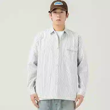 WOOD SOON Striped Long Sleeve Shirt