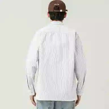 WOOD SOON Striped Long Sleeve Shirt
