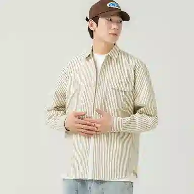 WOOD SOON Striped Long Sleeve Shirt