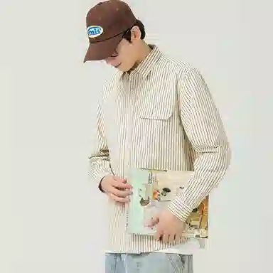 WOOD SOON Striped Long Sleeve Shirt