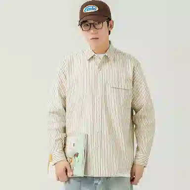 WOOD SOON Striped Long Sleeve Shirt