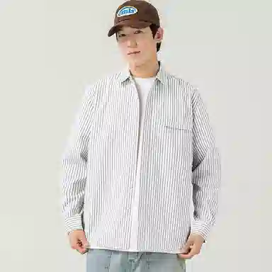 WOOD SOON Striped Long Sleeve Shirt