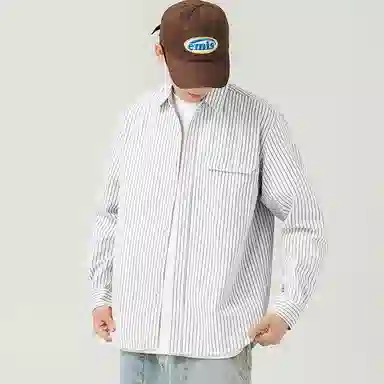 WOOD SOON Striped Long Sleeve Shirt