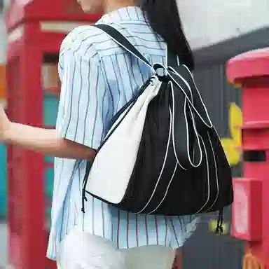 都宝路 美拉德拼色多功能 织物 手提包 女款 多色