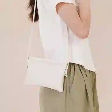 都宝路 简约百搭实用轻便软面收纳钥匙卡包零钱包数据线 合成革 手机包 小号 女款 黄色/米白/黑色/粉红