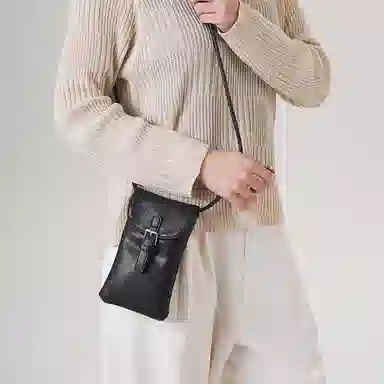 都宝路 韩版时尚轻便百搭休闲 合成革 单肩斜挎手机包 小号 女款 多色